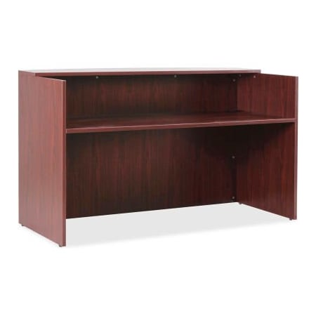 Lorell Lorell Reception Desk - 35.4" x 70.9" x 42.5" - Mahogany - Essentials Series 59582